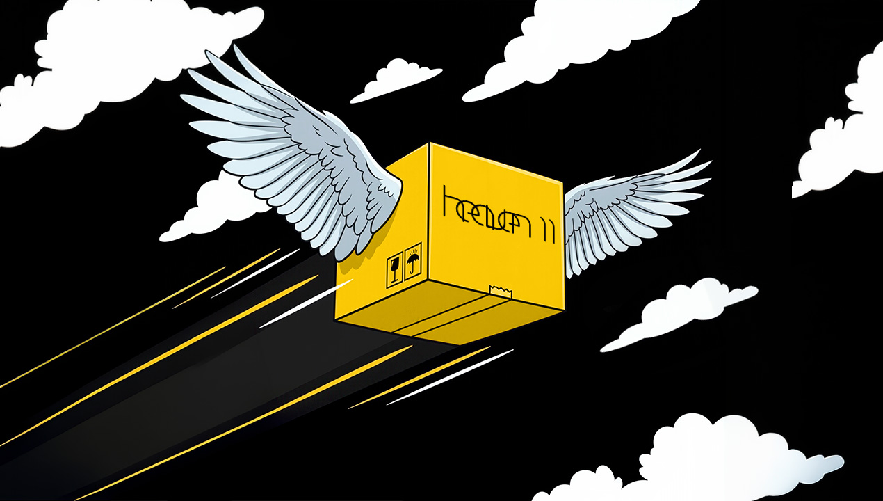 Box with wings: free Shipping on all amp deliveries